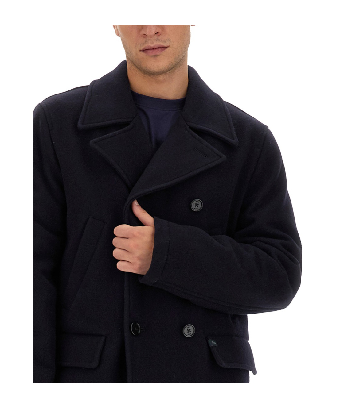 Fay Wool Coat In Black