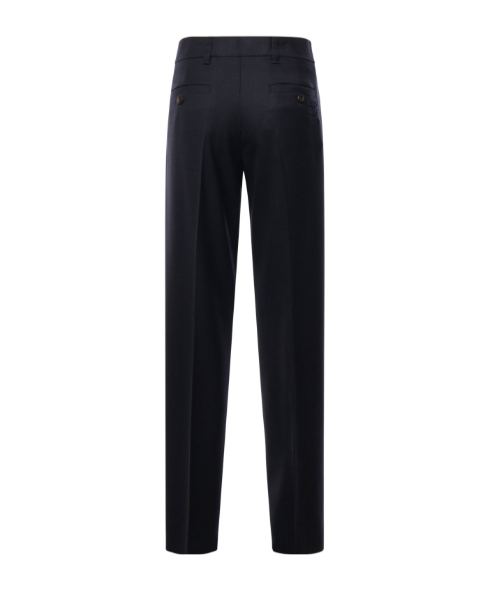 Miu Miu Belt Loops Slacks In Blue