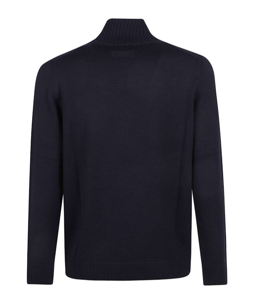Drumohr Turtleneck Long-sleeves Sweater In Blue