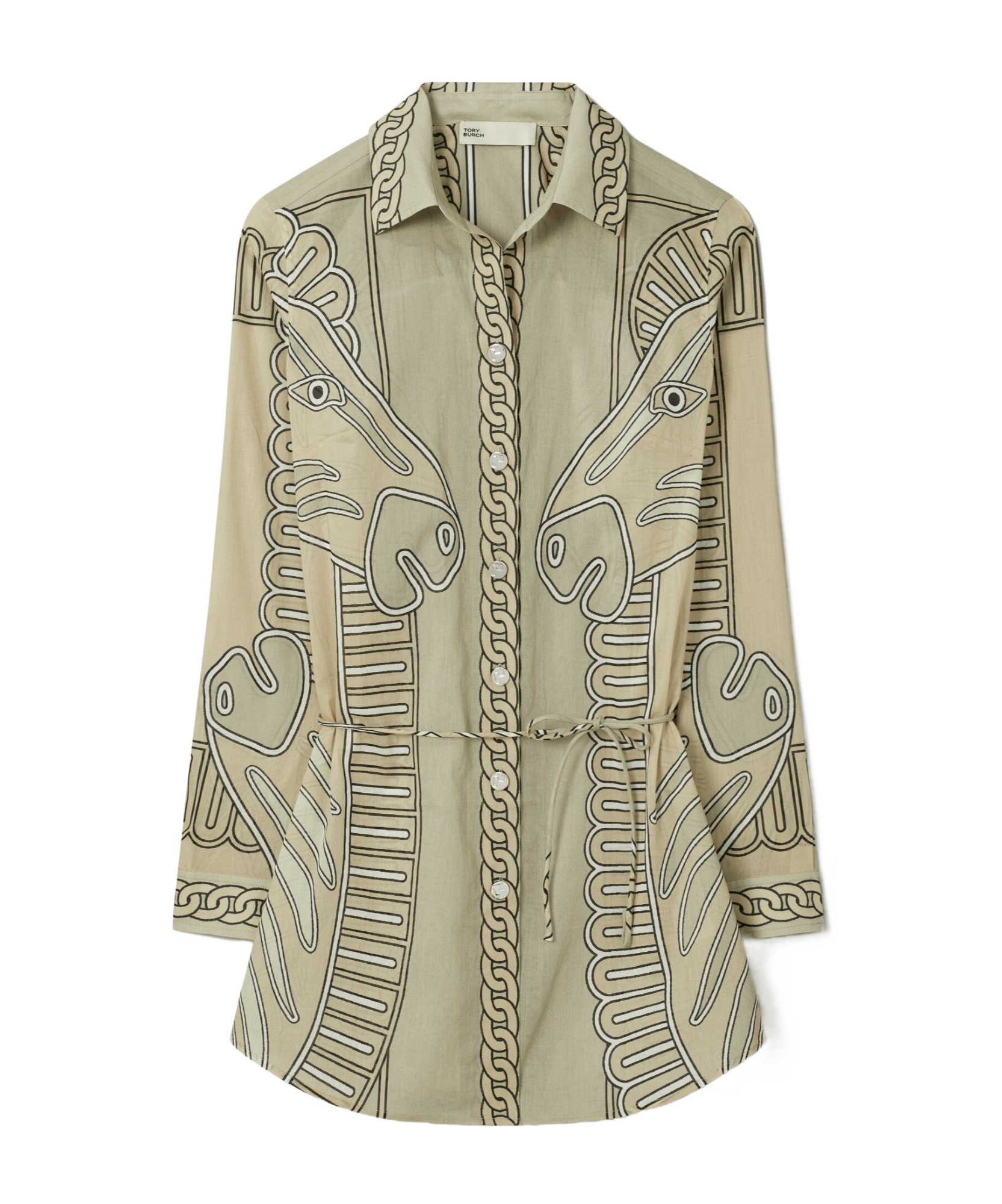 Tory Burch Printed Shirt In Neutral