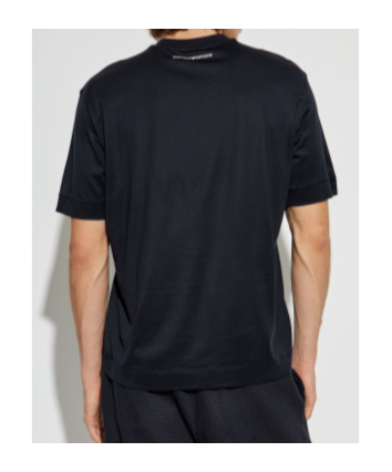 Emporio Armani Diamond-print T-shirt In Black