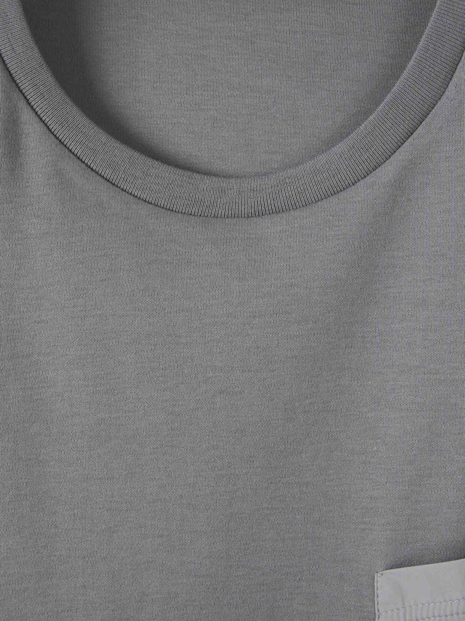 Herno Contrast Pocket T-shirt In Gray