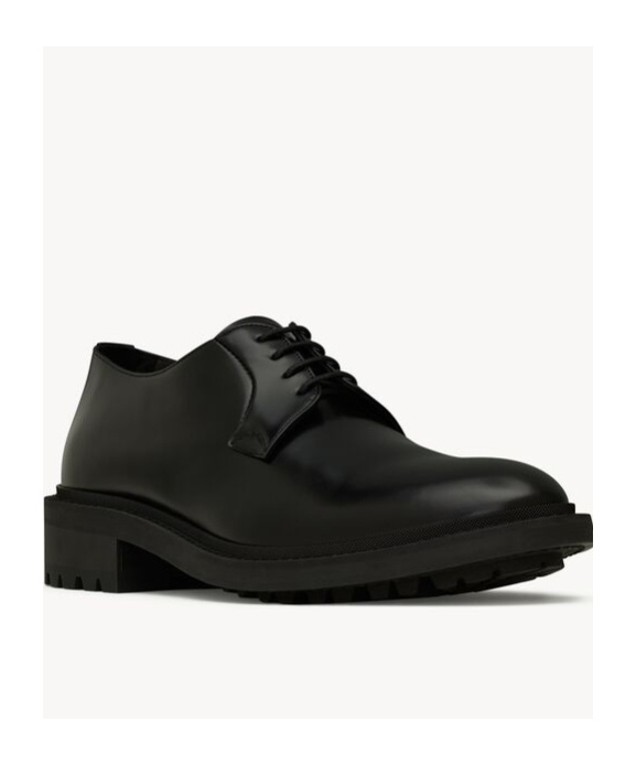 Saint Laurent Leather Adrien Oxford Shoes In Black
