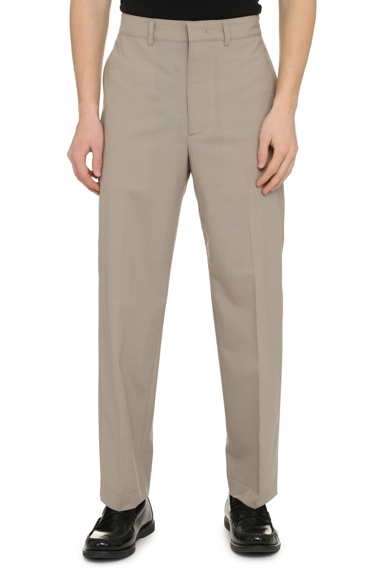 Department Five Department 5 E-motion Wool Blend Trousers In Gray