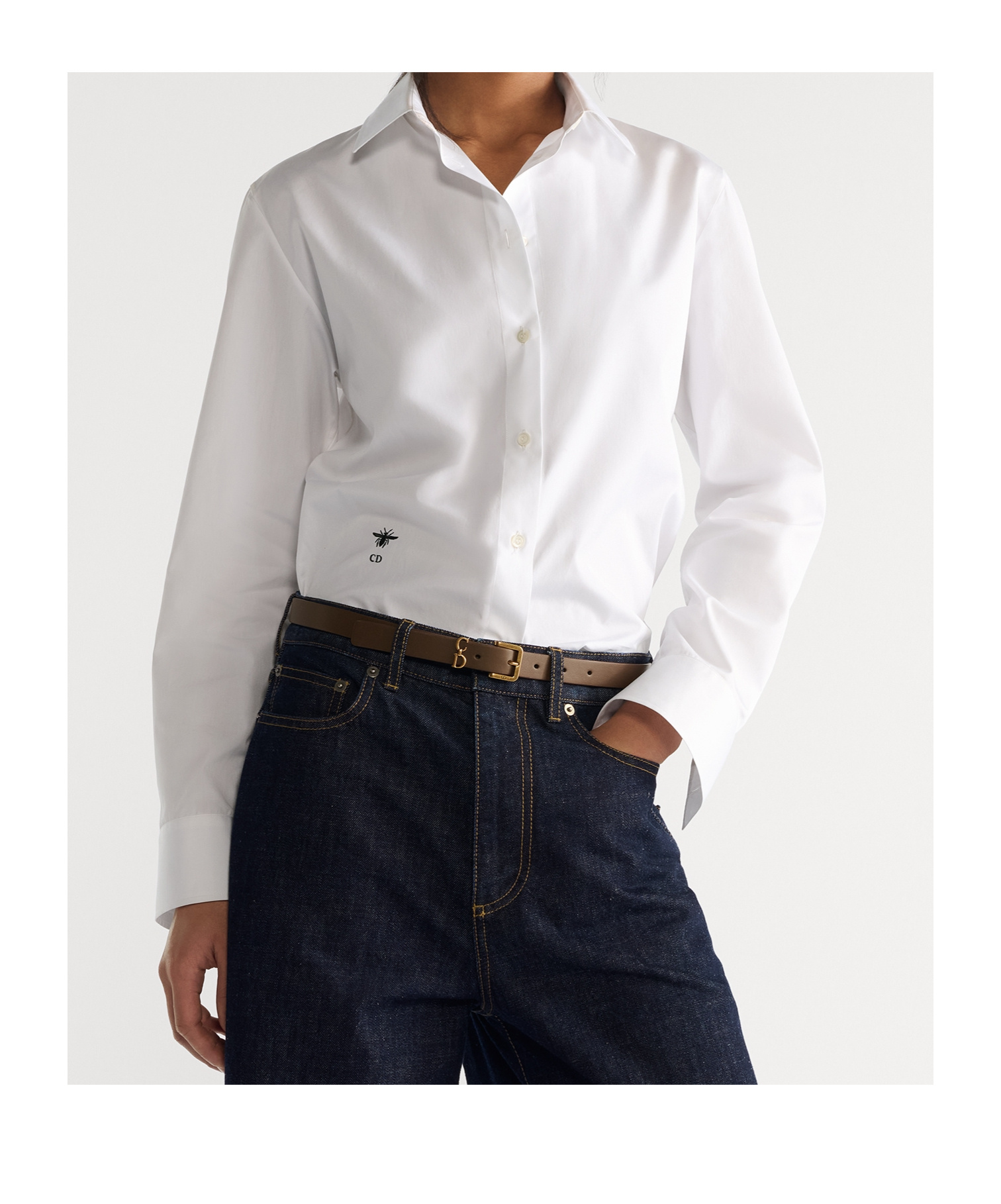 Dior Saddle Loop Belt In Green
