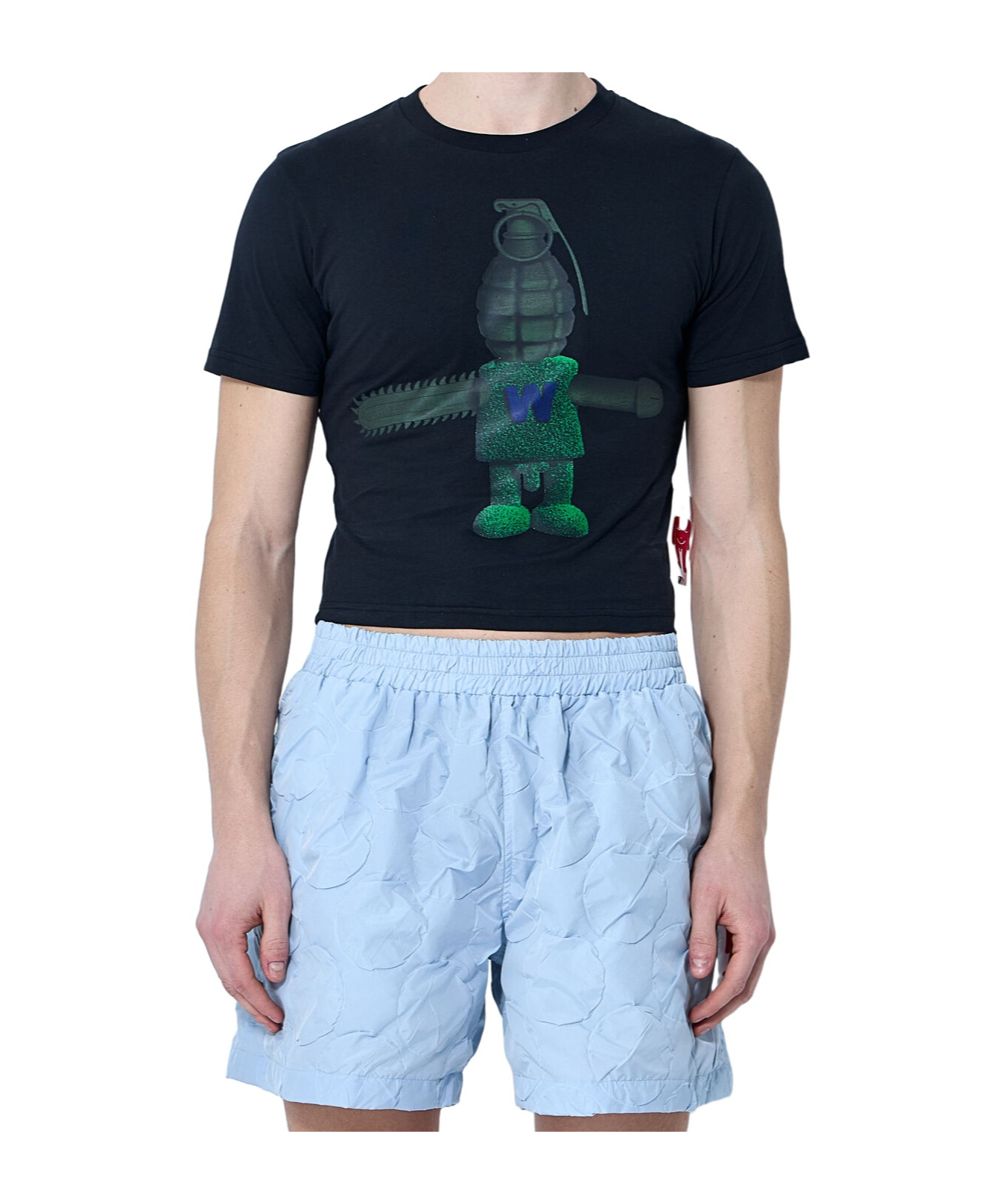 Walter Van Beirendonck Toyterror Micro T-shirt In Blue