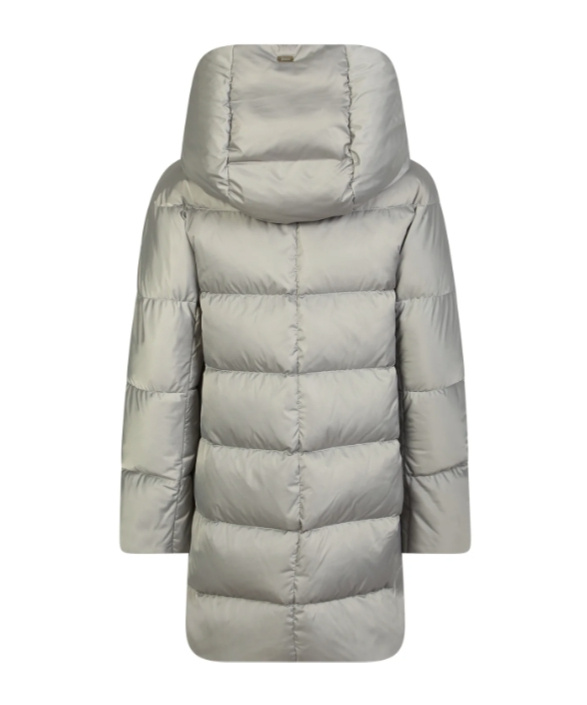 Herno Zip Padded Down Coat In Gray