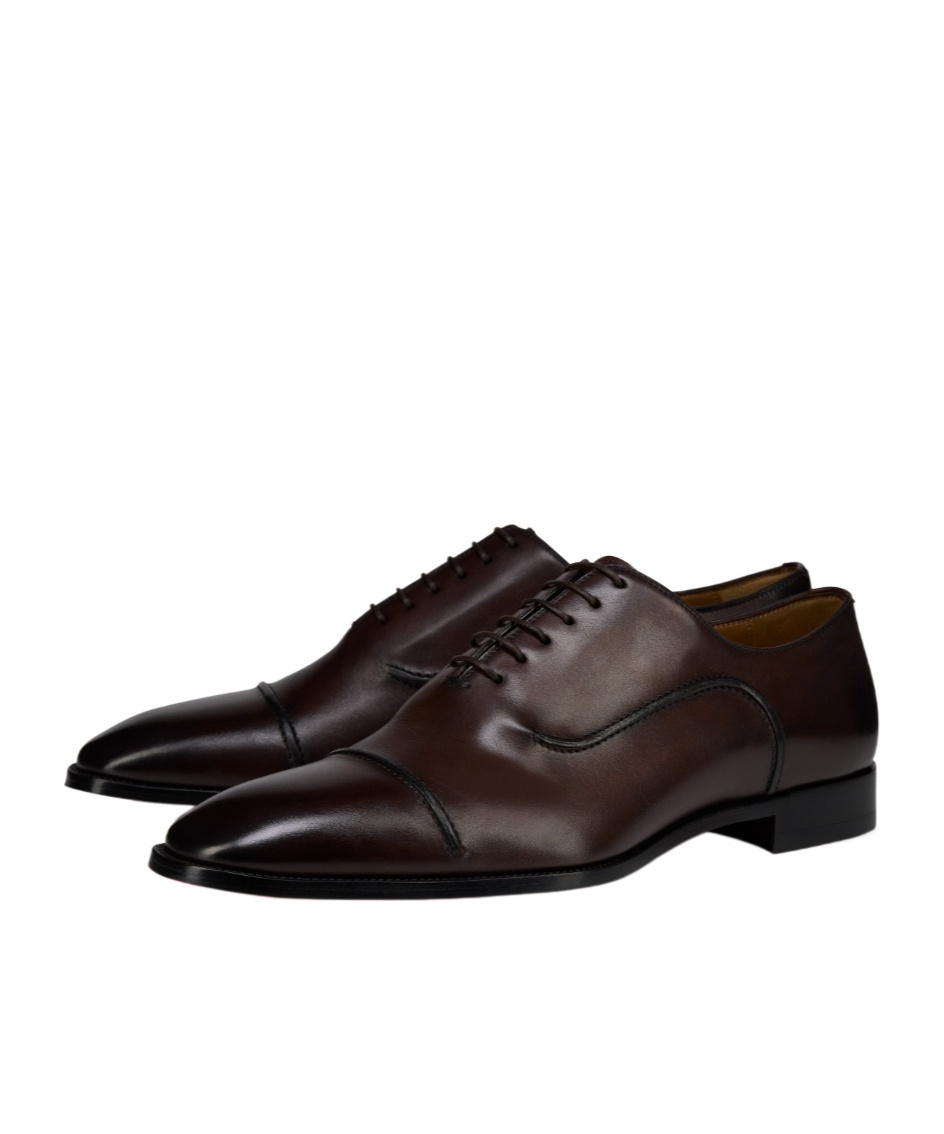 Christian Louboutin Seriox Leather Oxford Shoes In Brown