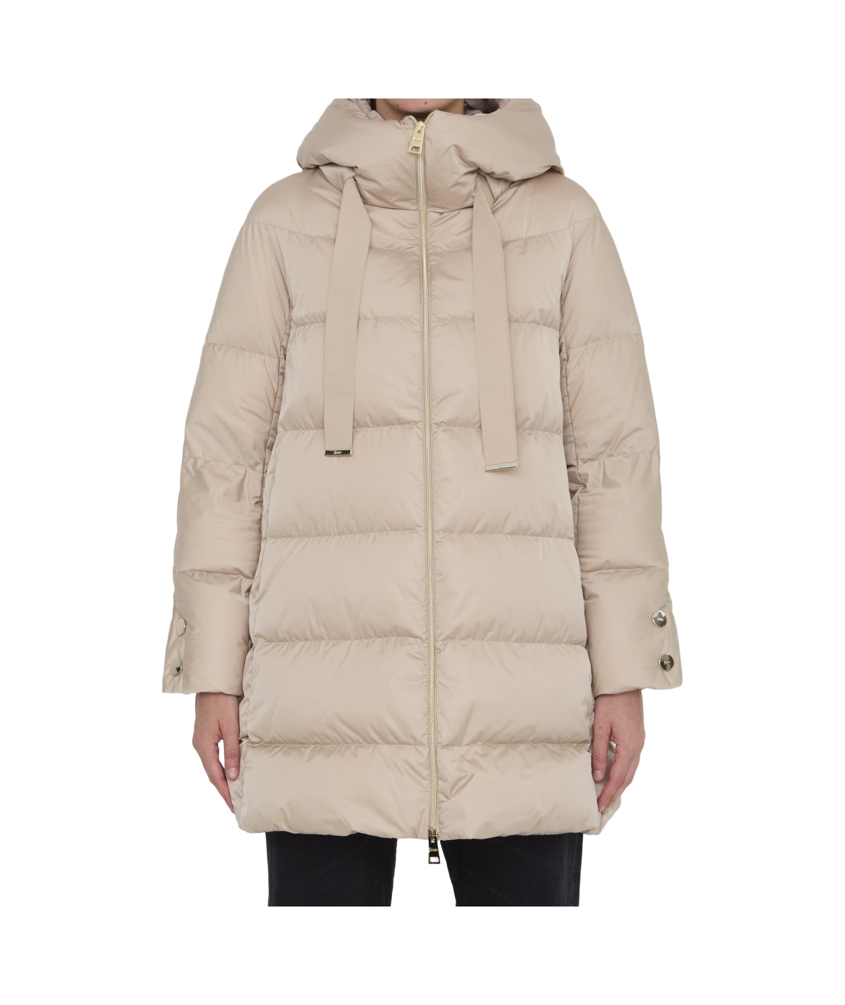 Herno Long-sleeved Down Jacket In Gray