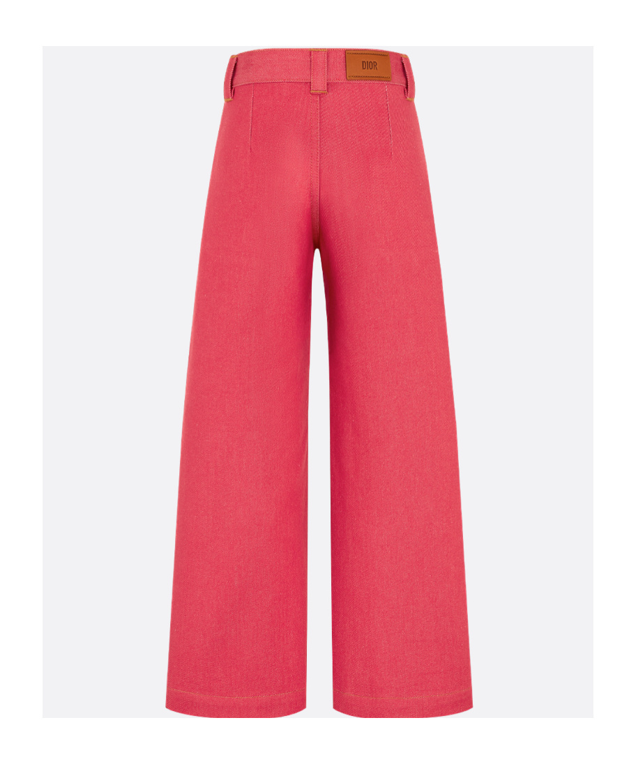Shop Dior Kids' Loose-fitting Jeans In Stone Washed Raspberry Red