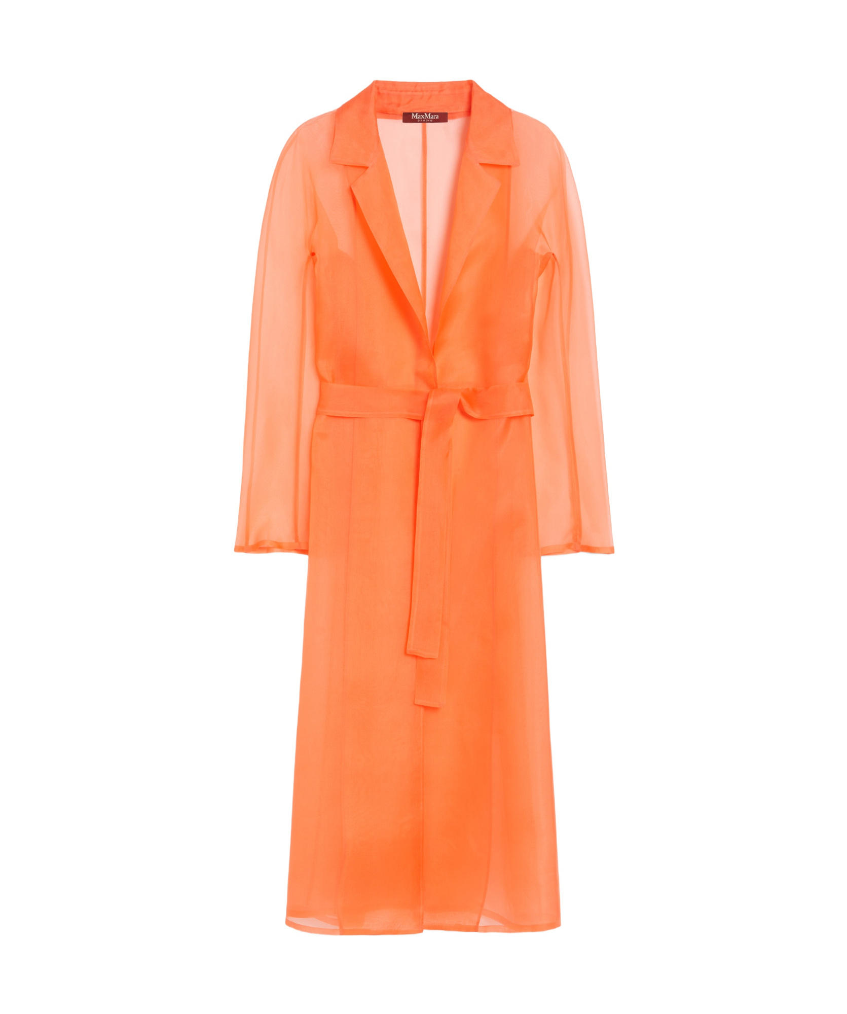 Max Mara Organza Duster Coat In Coral
