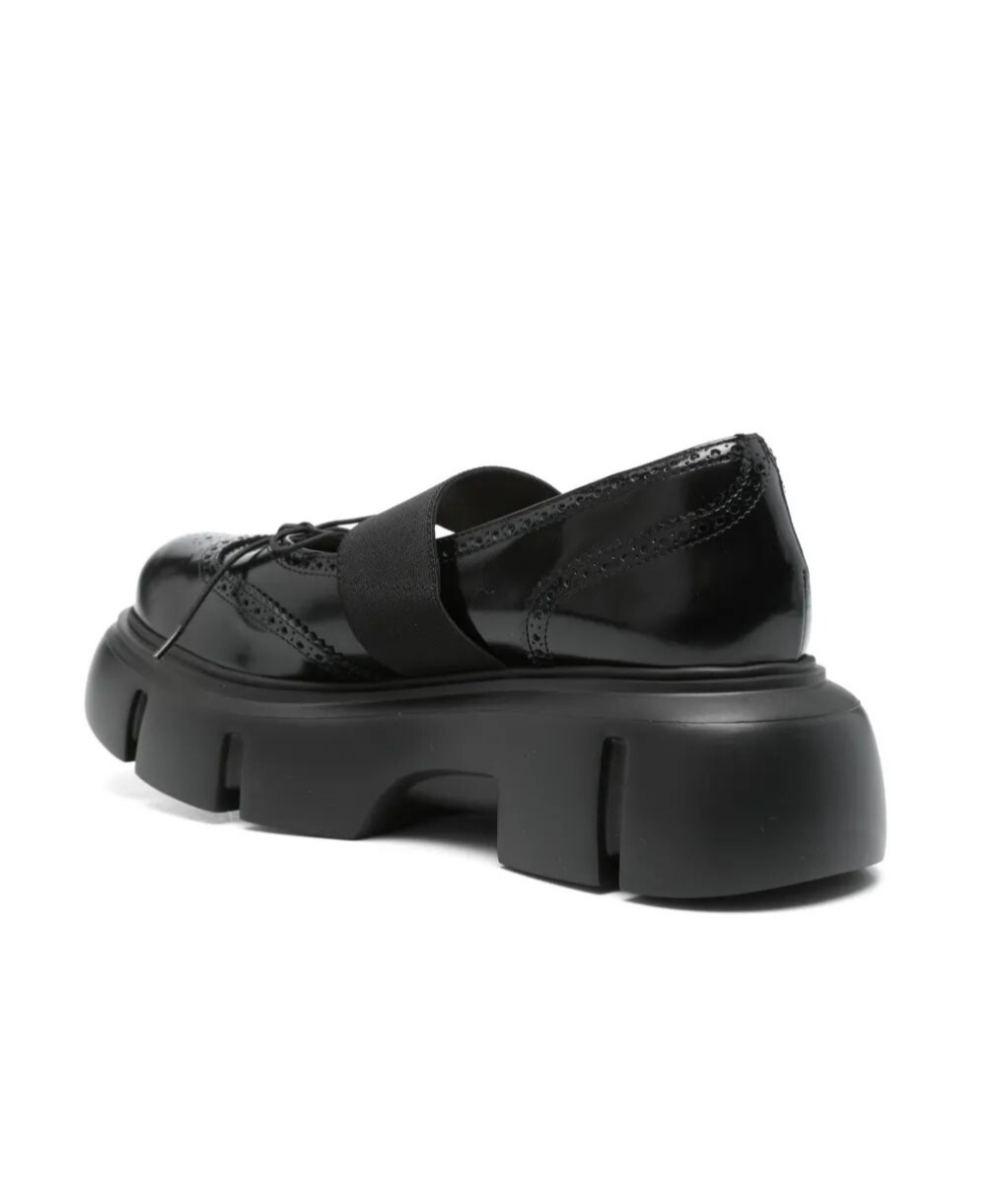 Simone Rocha Platform Ballet Brogues Shoes In Black