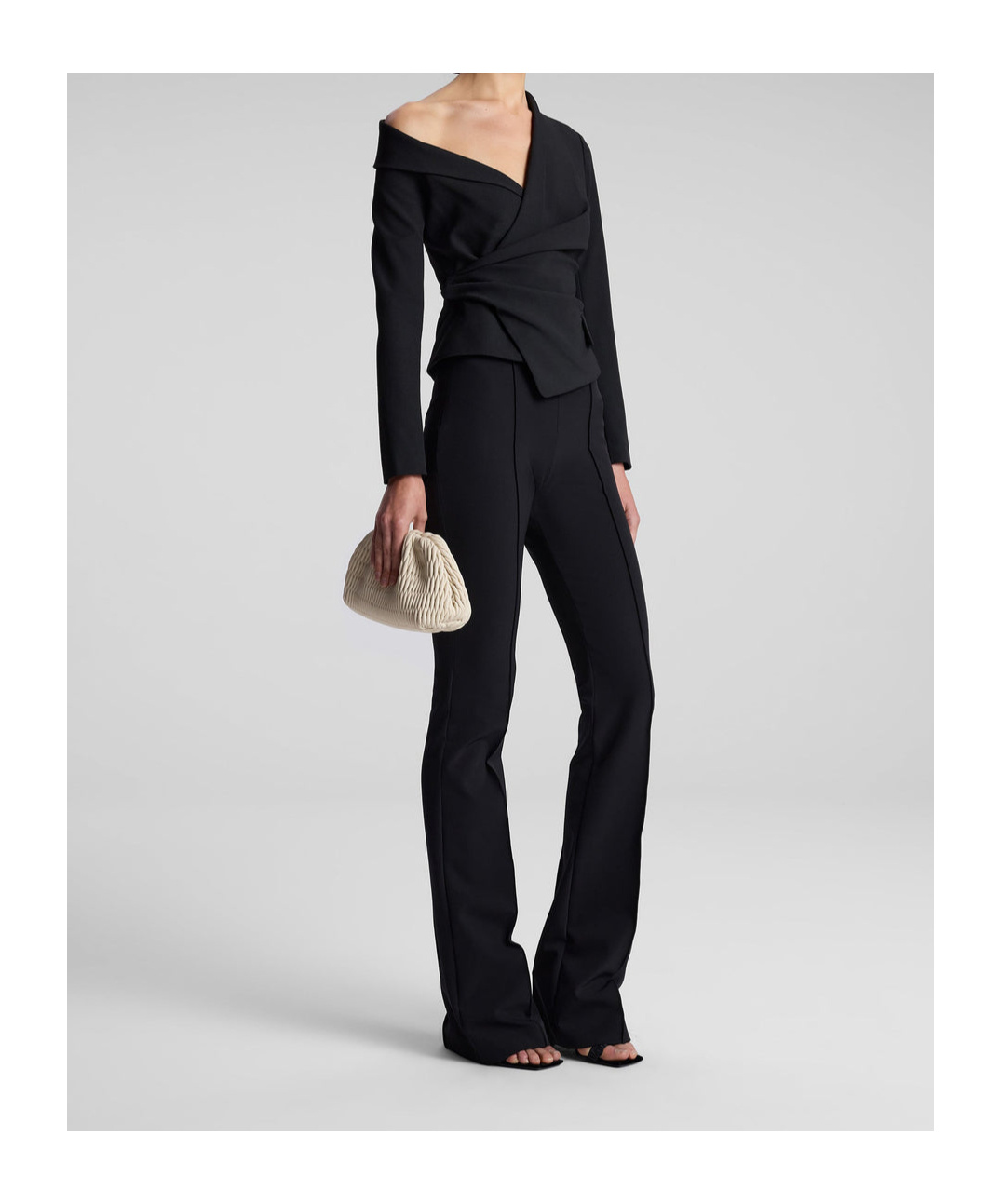 A.l.c Skyla Asymmetric Wrap Top In Black