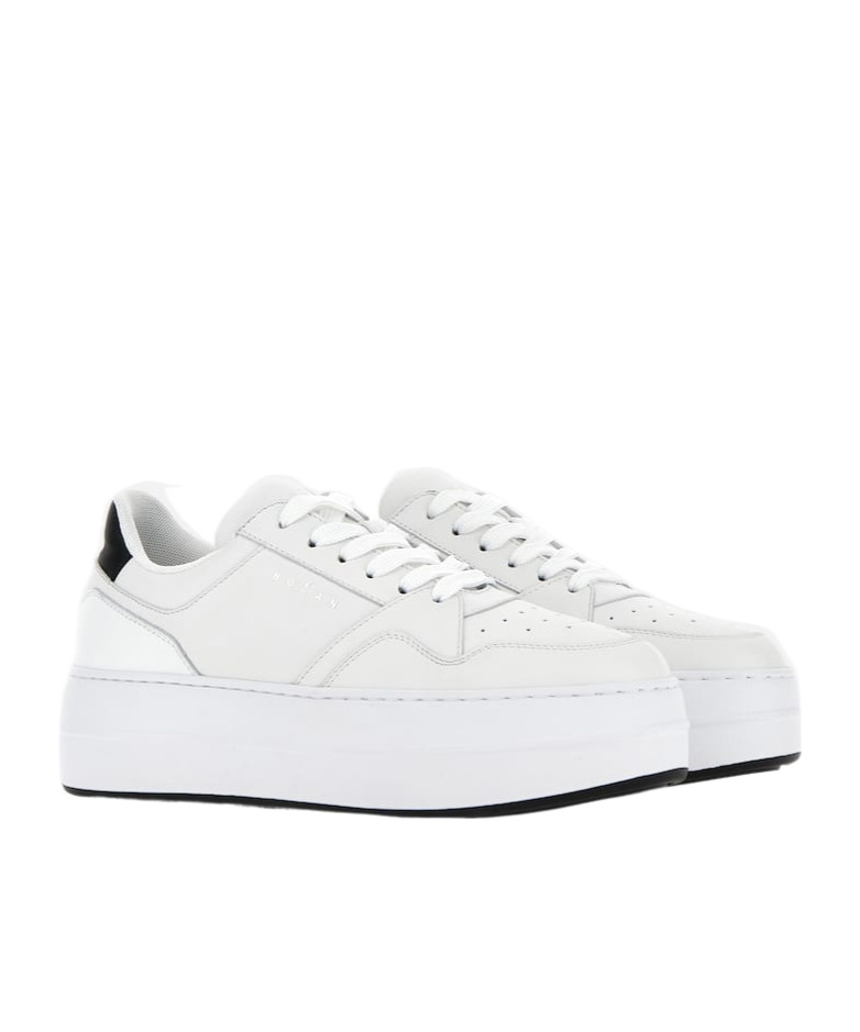 Hogan H645 Leather Sneakers In White