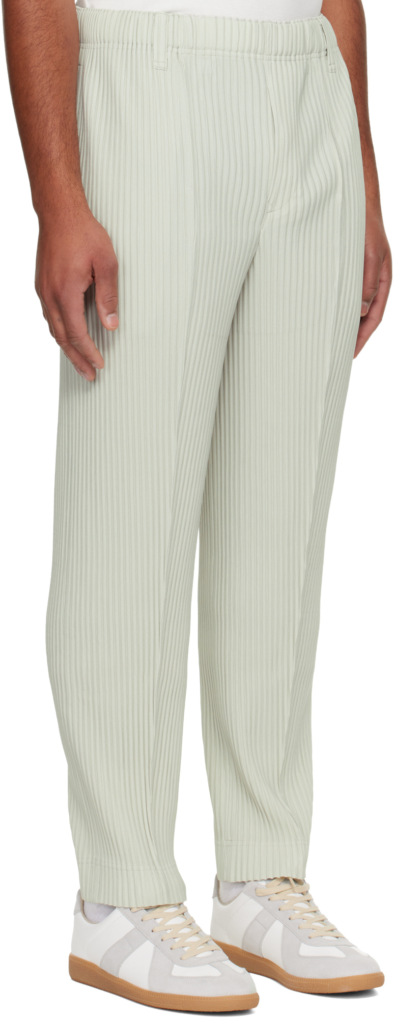Issey Miyake Pleated Trousers In White