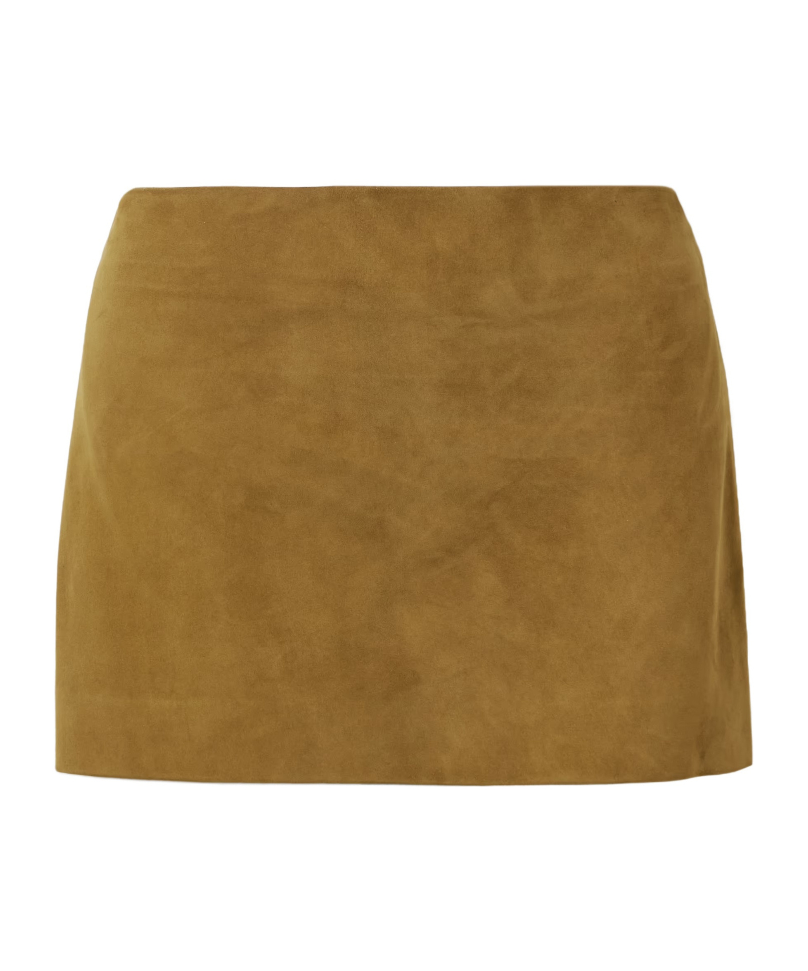 Khaite Jett Suede Mini Skirt In Brown