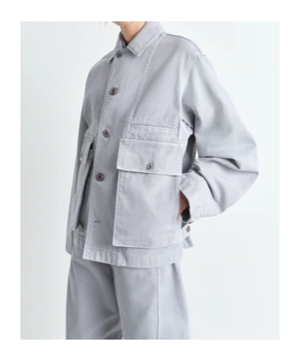 Lemaire Long-sleeved Casual Jacket In Gray