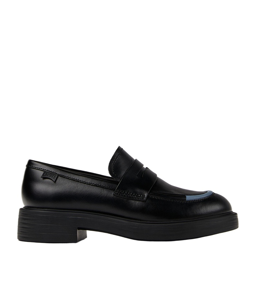 Shop Camper Round Head Loafer Shoes In Black