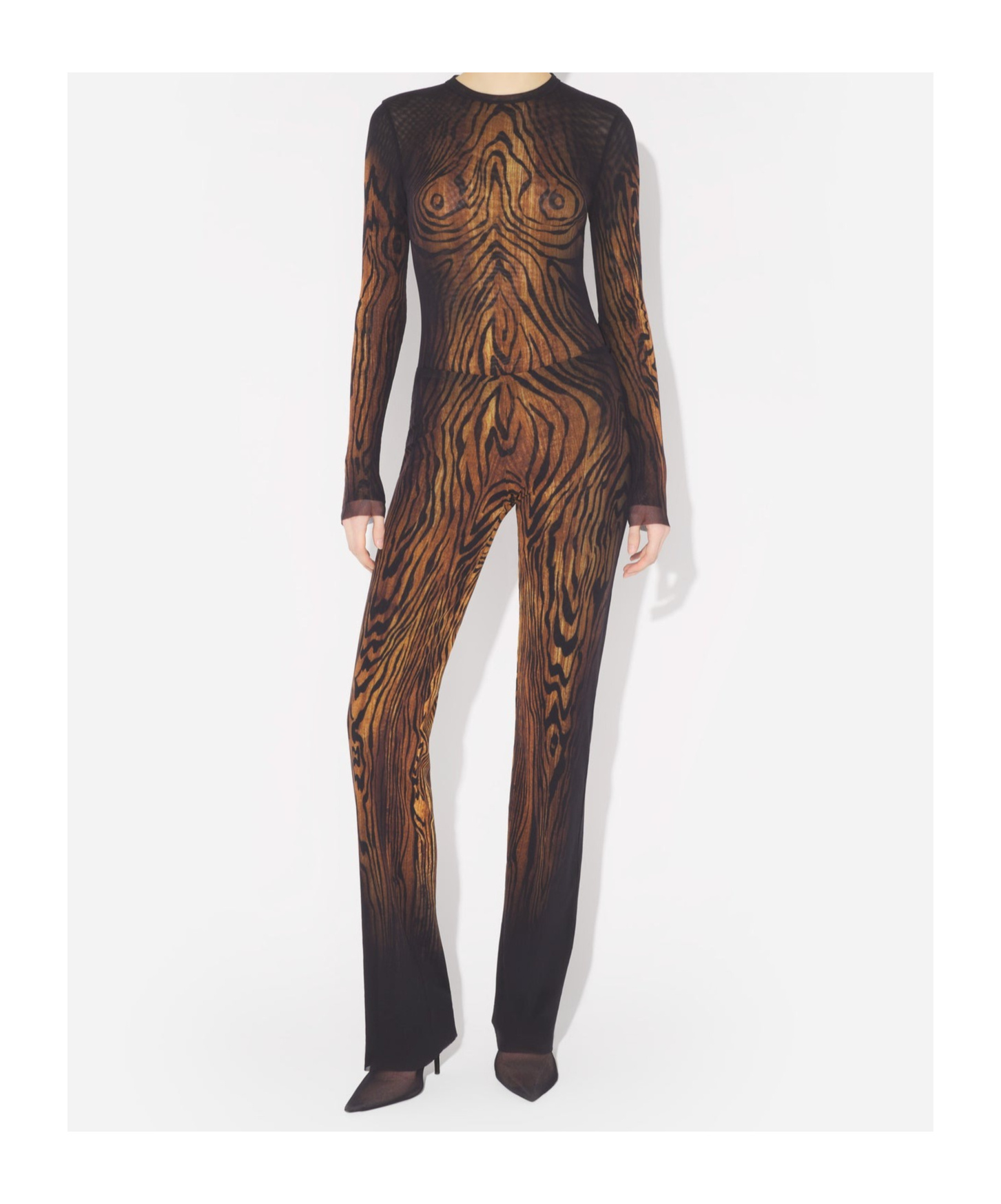 Jean Paul Gaultier Tiger Stripes-print Elastic-waist Trousers