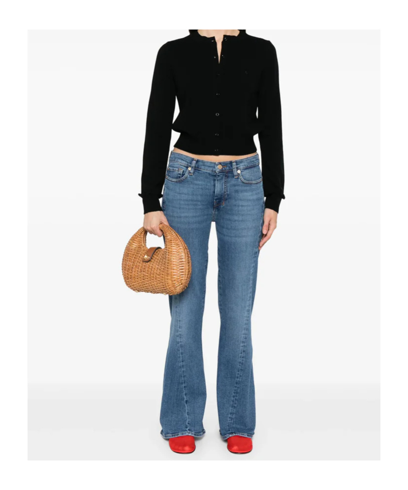 7 For All Mankind Modern Dojo Flare Leg Jeans In Blue