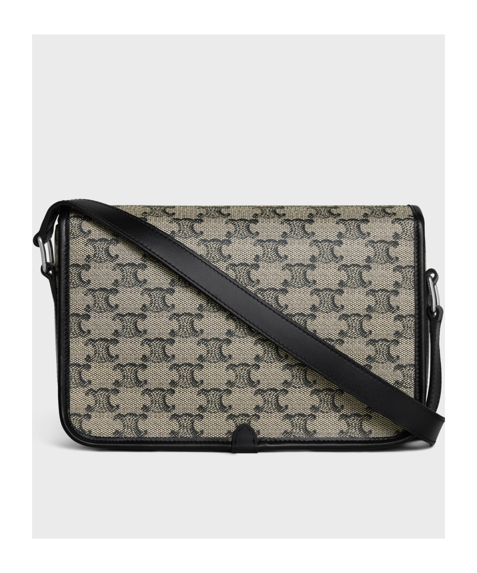 CELINE SMALL FOLCO MESSENGER IN TRIOMPHE CANVAS AND CALFSKIN