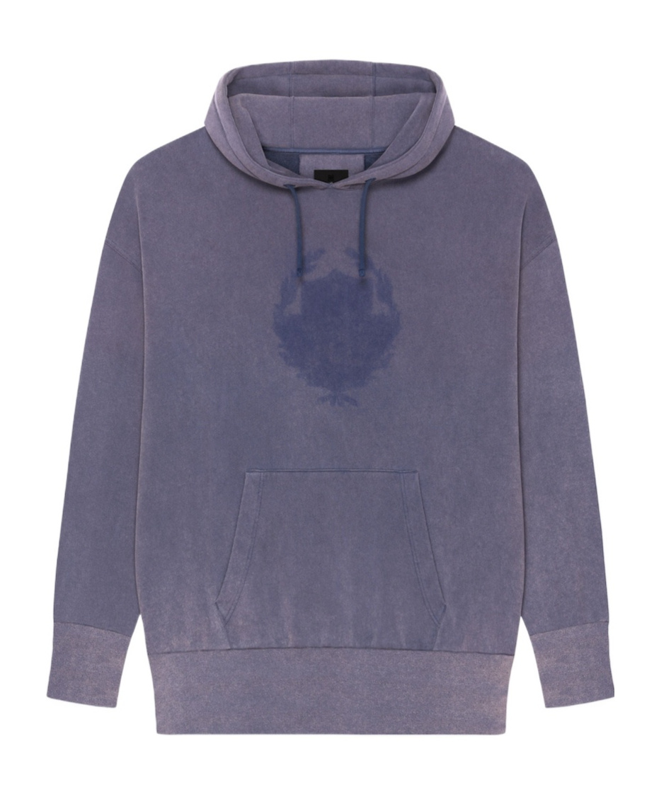 Givenchy Shadow Oversized Hoodie In Fleece In Purple
