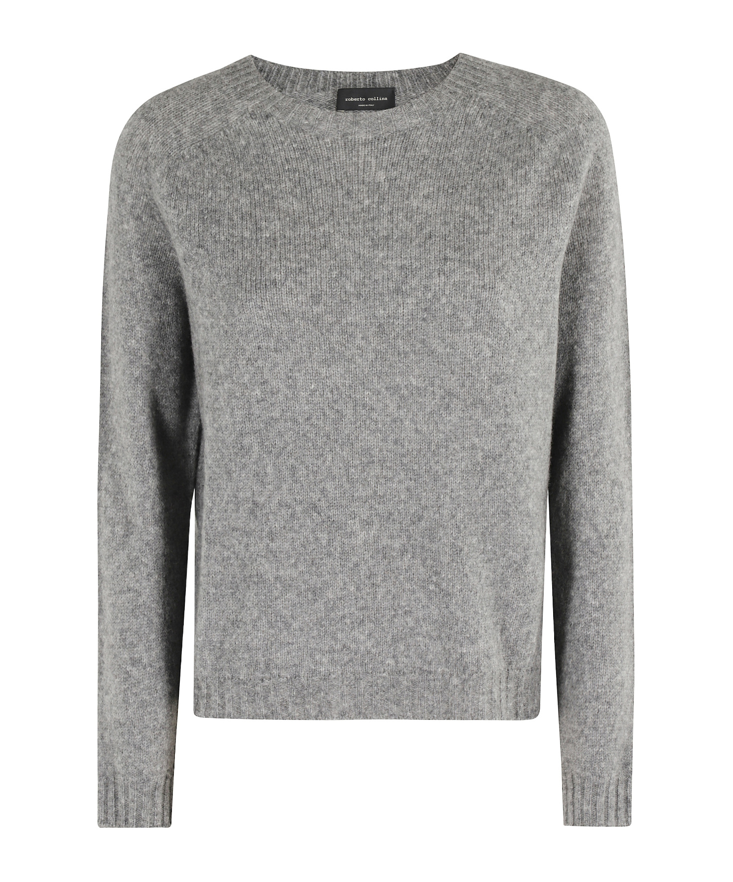 Roberto Collina Crew Neck Long-sleeved Sweater With Relaxed Fit In Gray