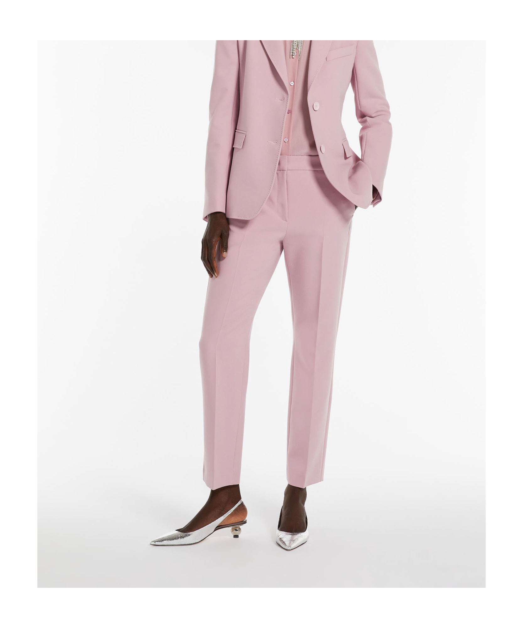 Weekend Max Mara Waistband Loop Casual Pants In Pink