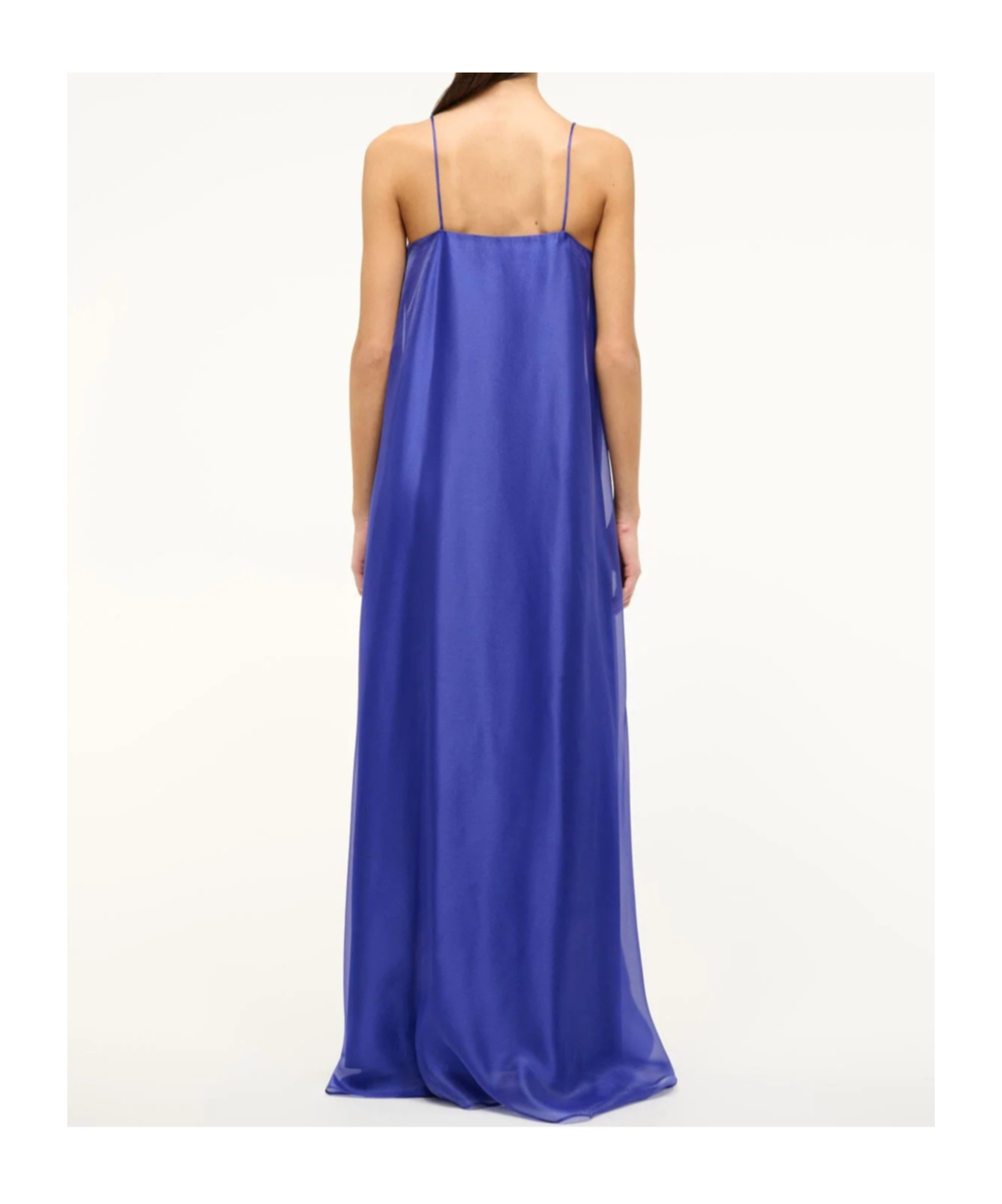 Staud Thin Shoulder Strap Dress In Violet