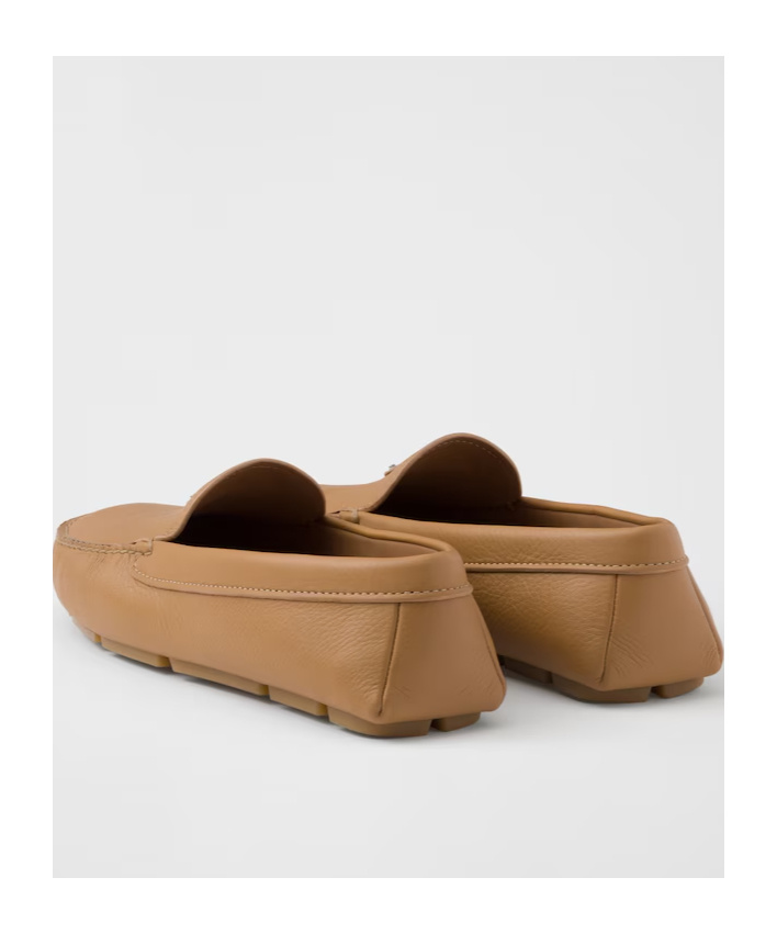 Prada Logo Details Loafers In Neutral Color