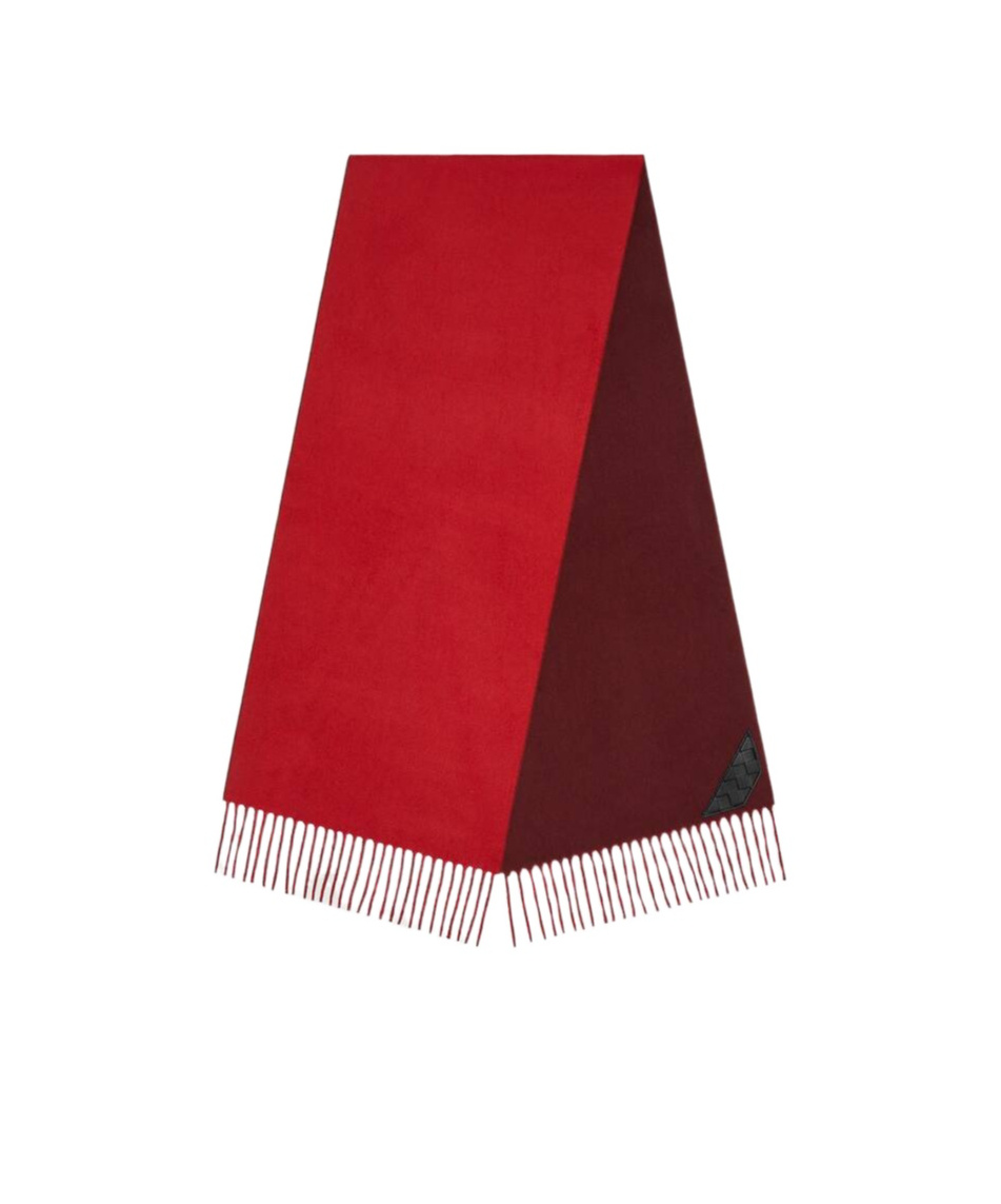 Bottega Veneta Foulard En Cachemire Bicolore In Red