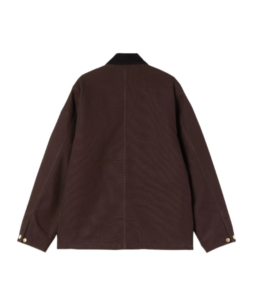 Carhartt Chocolate Cotton Michigan Coat In Brown