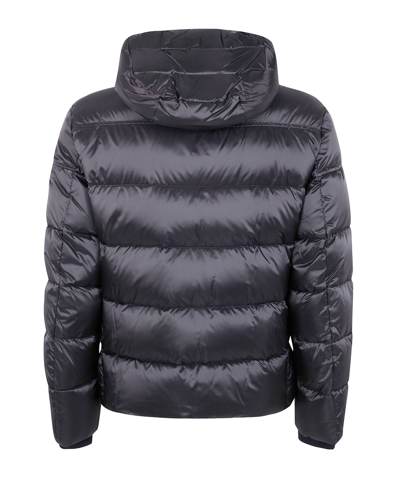 Moorer Quilted Zip-up Down Jacket In Black