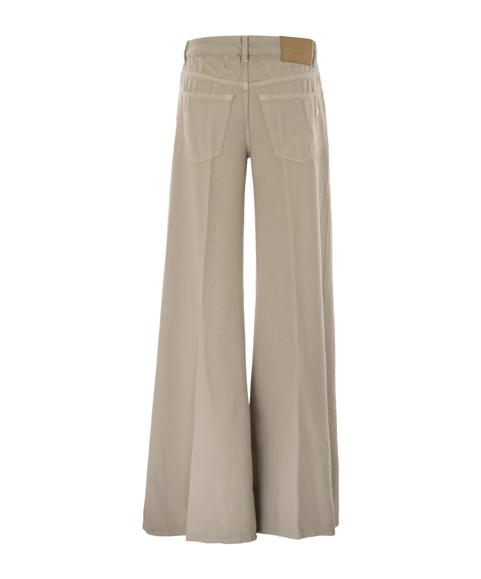 Dondup Wide-leg Casual Trousers In Brown