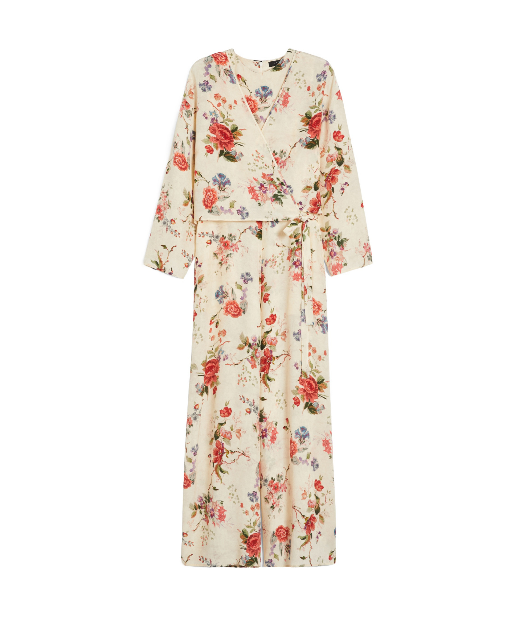 Weekend Max Mara Printed Crepe Ragusa Jumpsuit In Nude