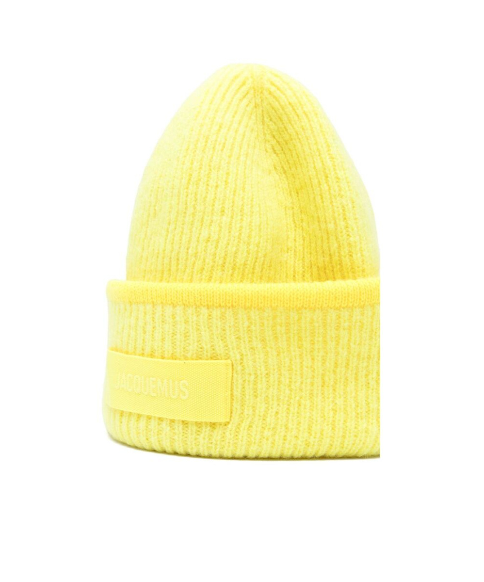 Jacquemus Le Bonnet Gros Grain Alpaca-blend Beanie In Yellow