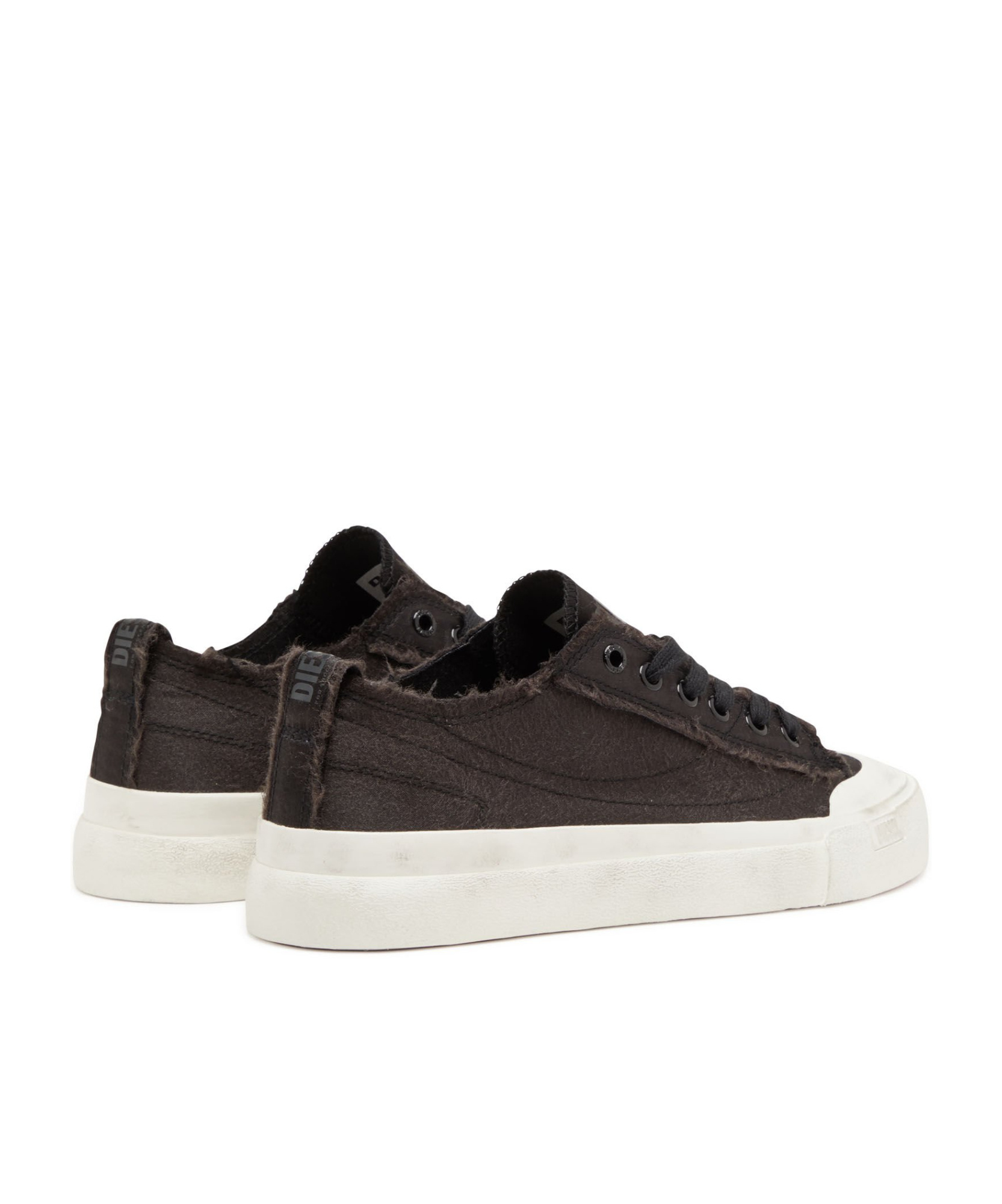 Diesel S-athos Distressed Sneakers In Black