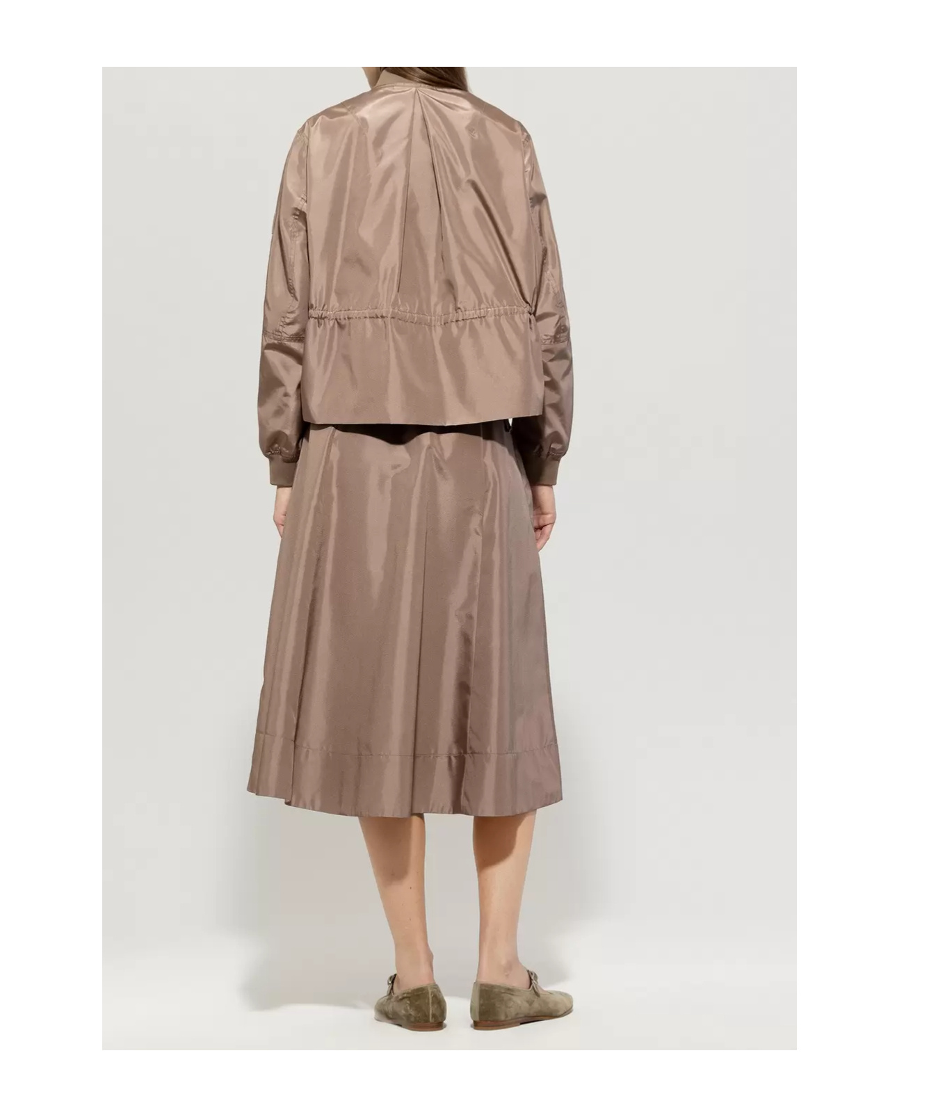 Shop Luisa Cerano Long-sleeved Casual Jacket In Mushroom