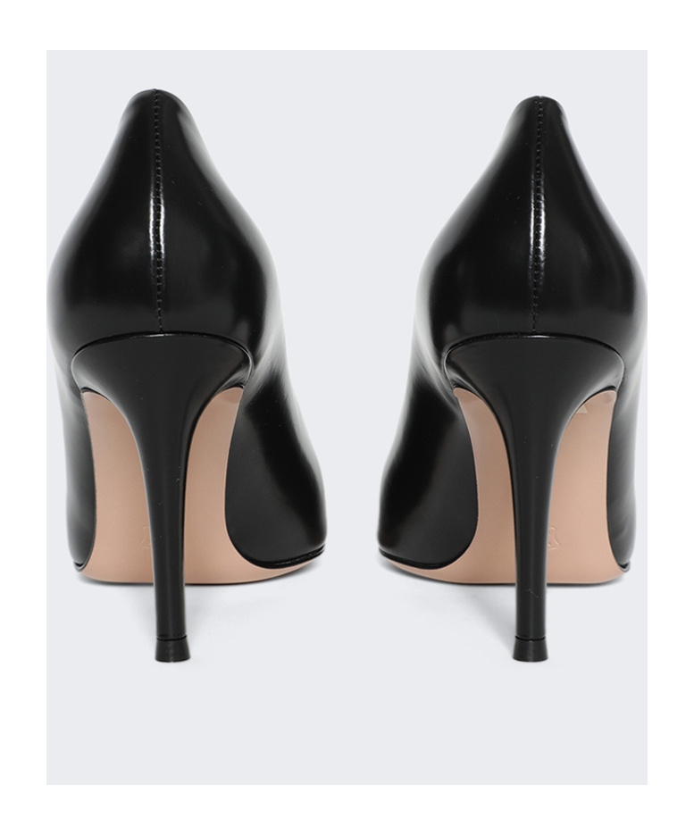 Shop Gianvito Rossi Pointed Toe Slip-on Pumps In Black