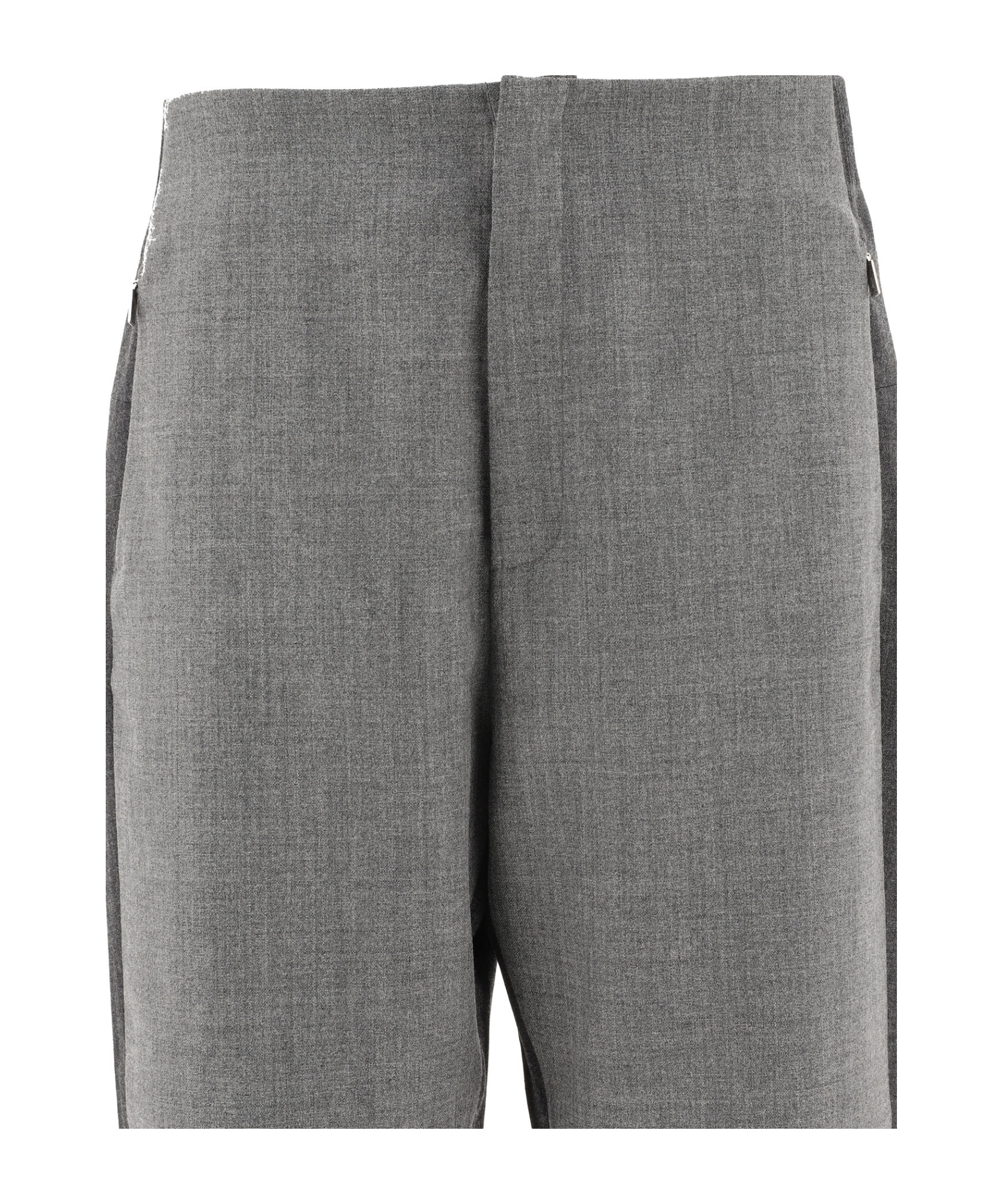Thom Browne Colour-block Virgin Wool Track Pants In Gray