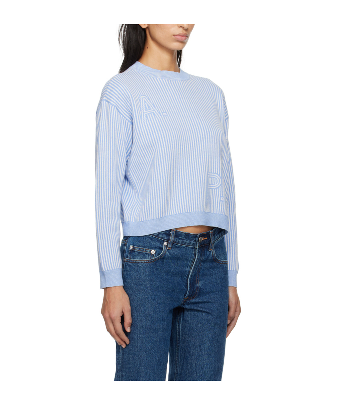 Apc Blue Daisy Sweater In Blue