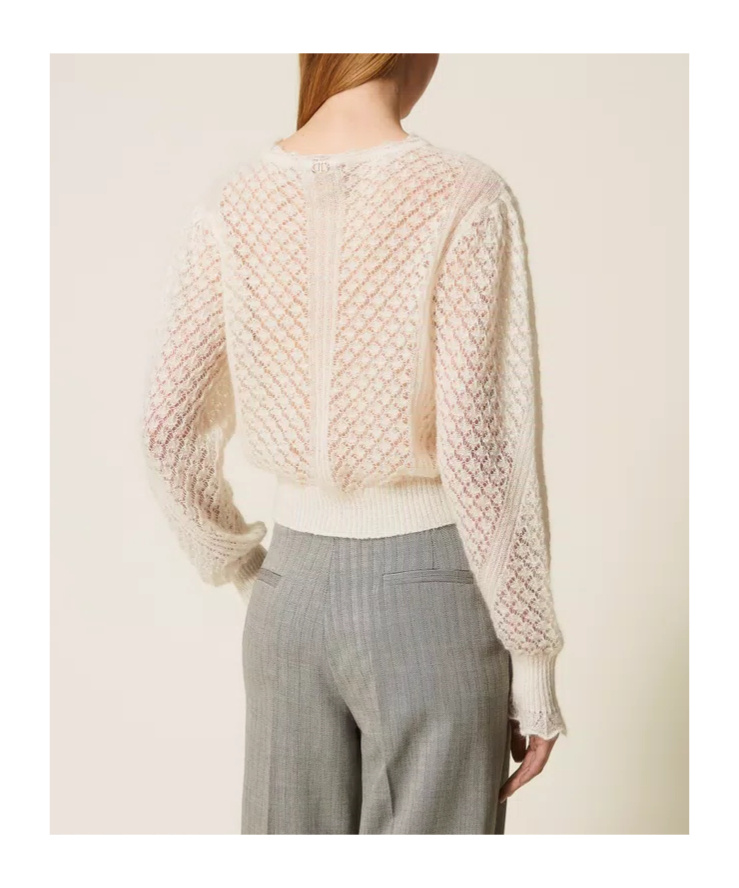 Twinset Lace Crew Neck Sweater