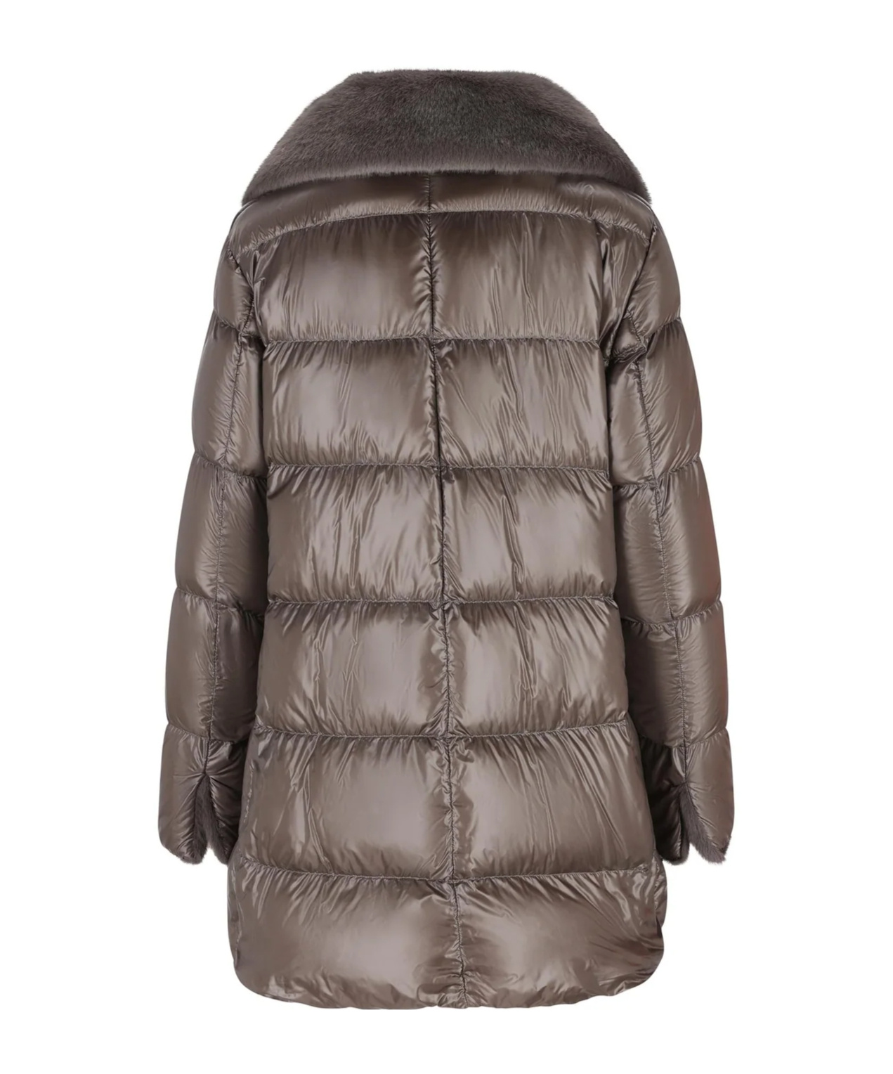 Herno Double-zip Quilted Down Jacket In Gold