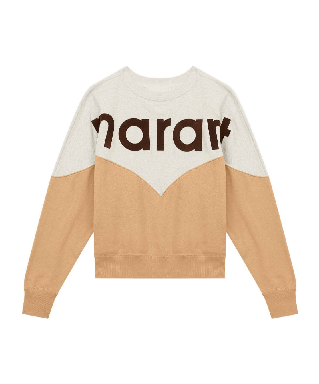 Isabel Marant Étoile Two-tone Cotton Blend Houston Sweatshirt In Nude