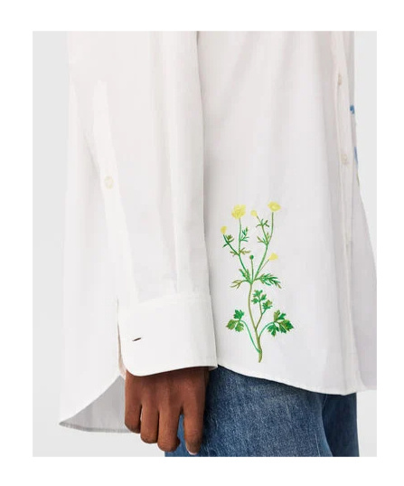 Stella Mccartney Floral Embroidered Shirt In White