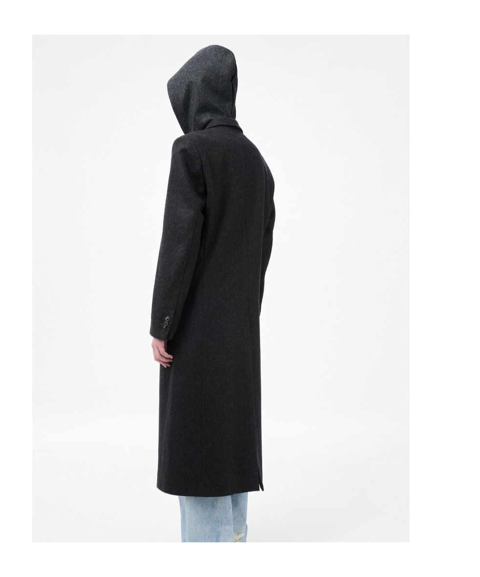 Our Legacy Long Water-repellent Wool Supper Coat In Black