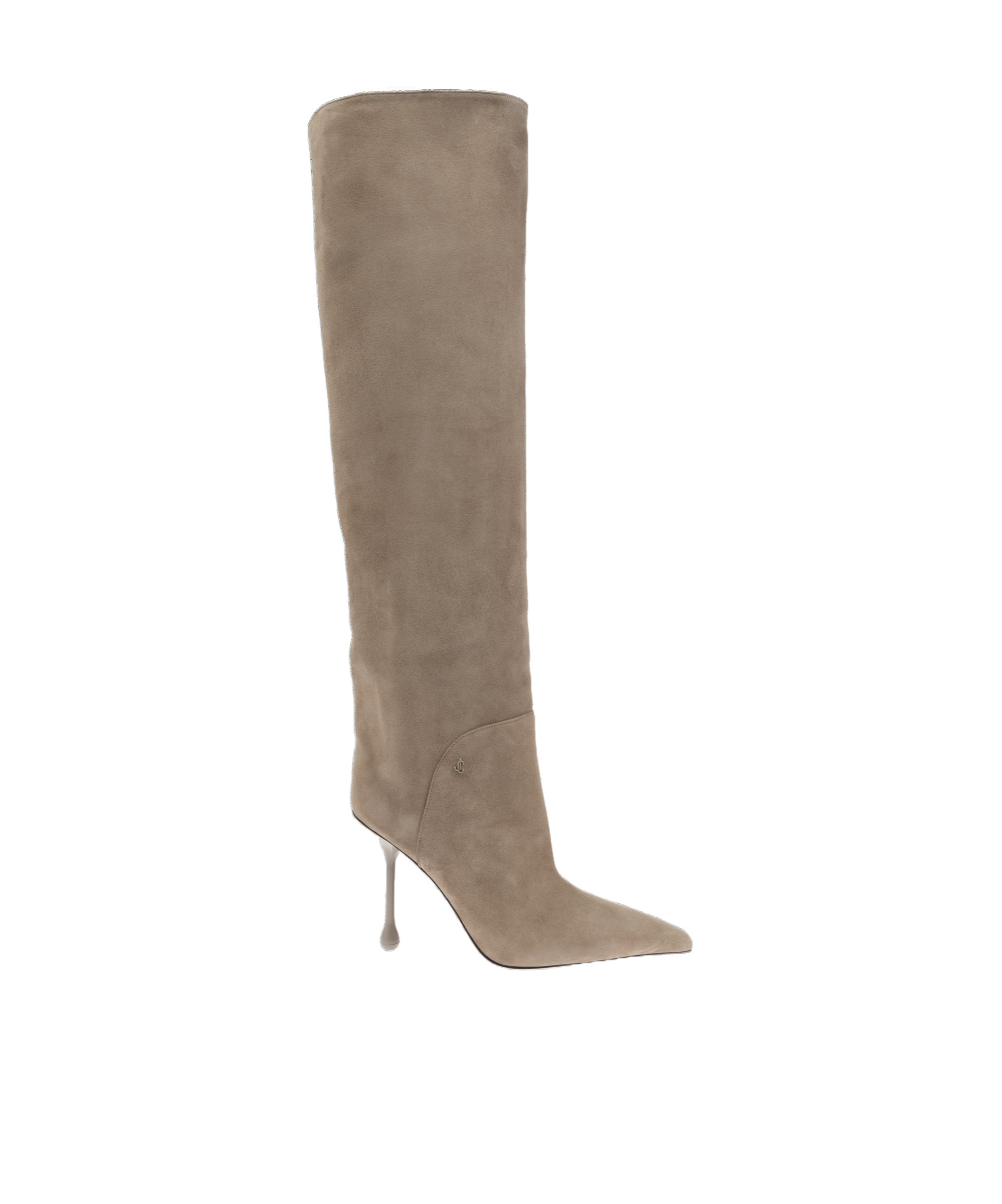 Shop Jimmy Choo Cycas 95mm Suede Boots In Gray