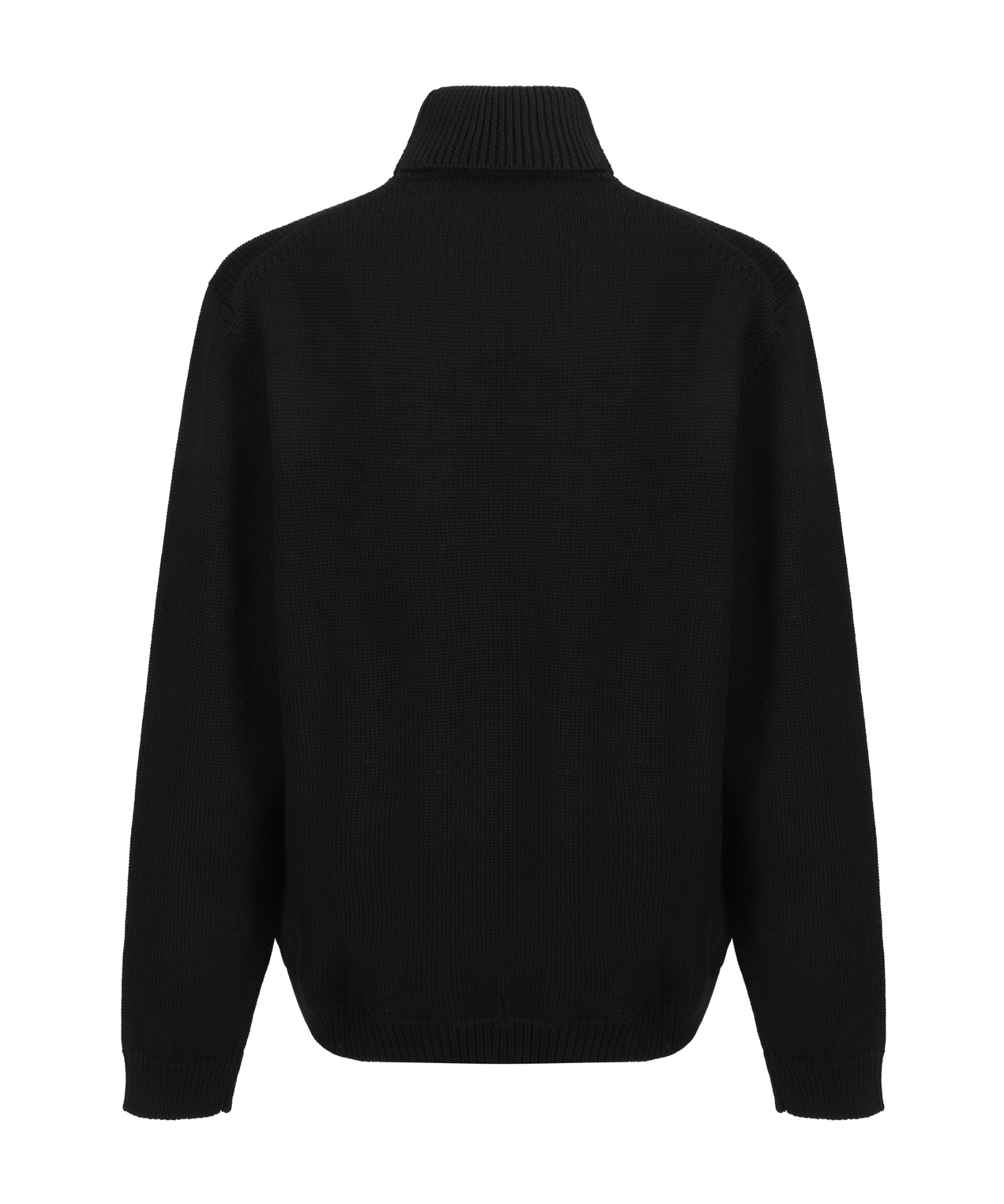 Roberto Collina Turtleneck Wool Sweater Long Sleeves In Black