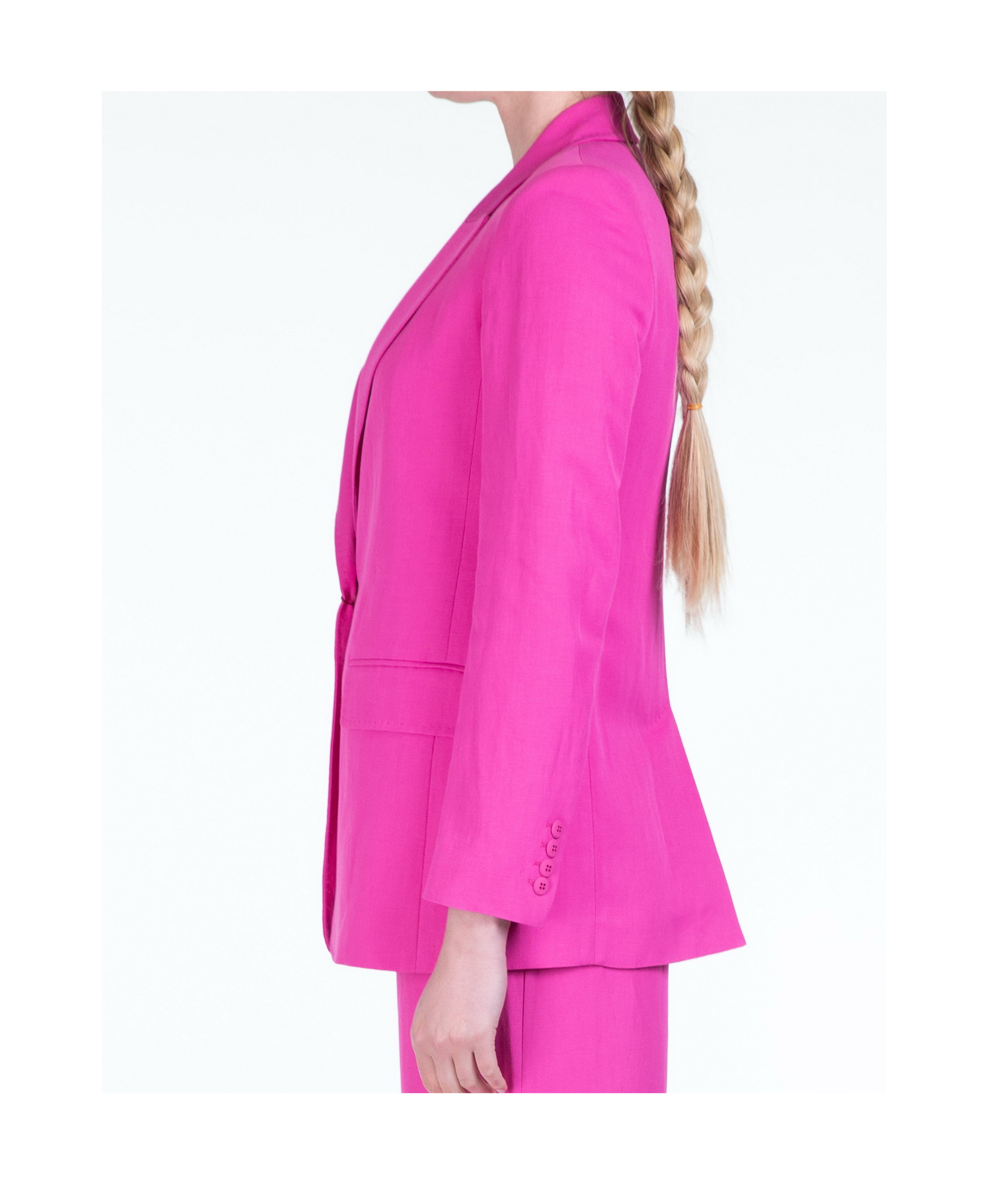Max Mara Long-sleeved Suit Coat In Pink
