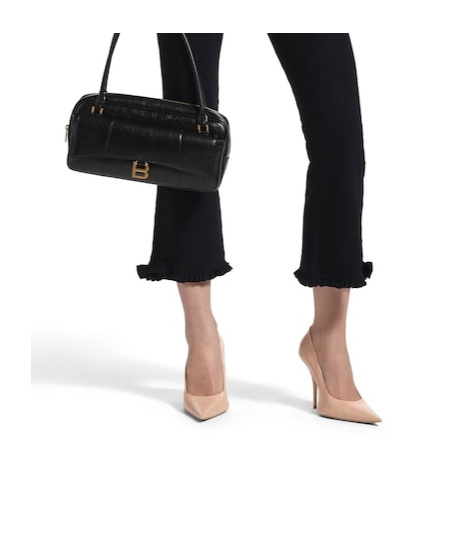 Balenciaga 110m Avenue After Elongated-toe Pumps In Neutral